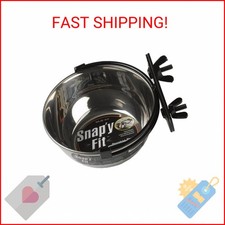 MidWest Homes for Pets Snap'y Fit Stainless Steel Food or Water Bowl, Holds 10 O