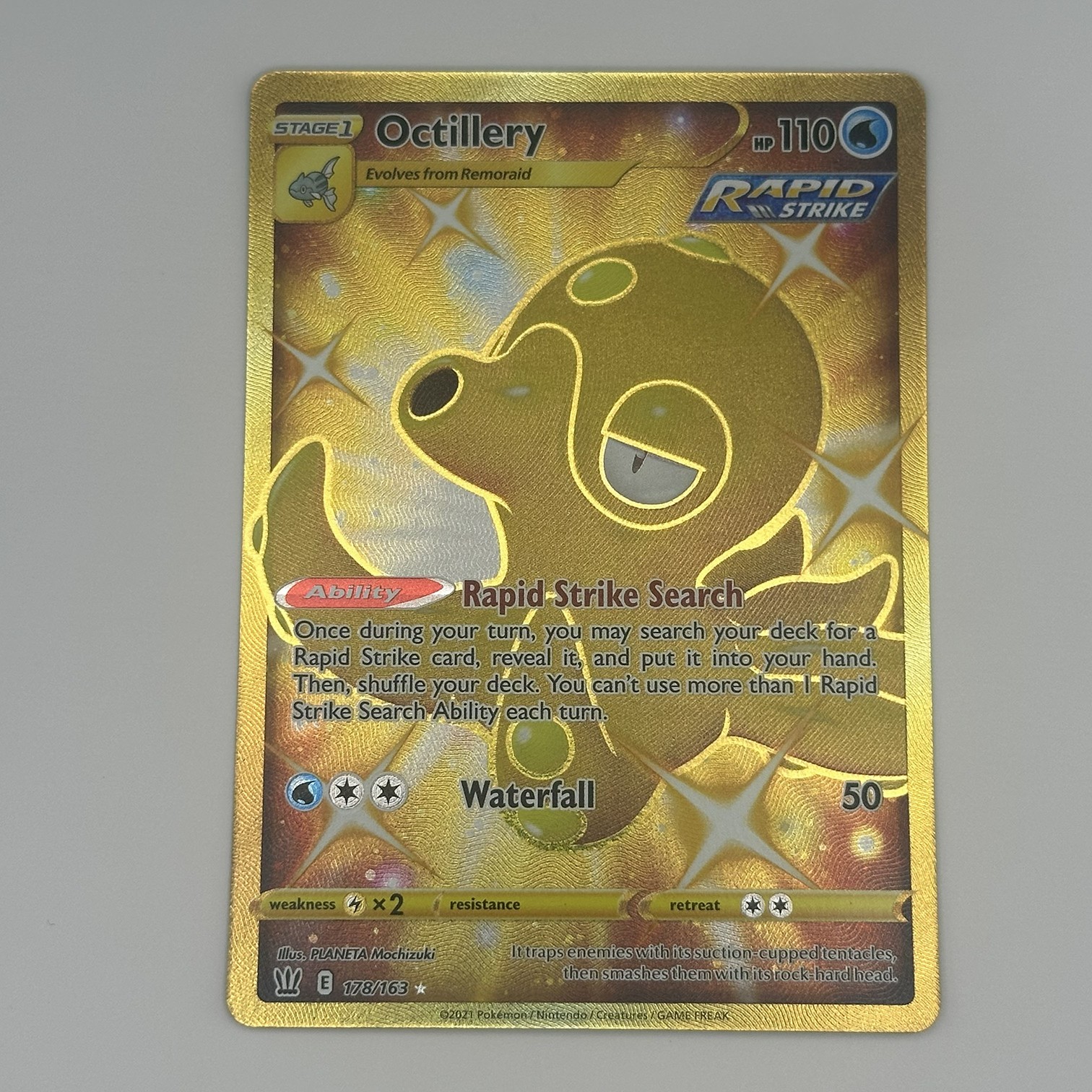 Octillery (Secret) 2021 SWSH05: Battle Styles 178/163 NM Secret Rare Holo