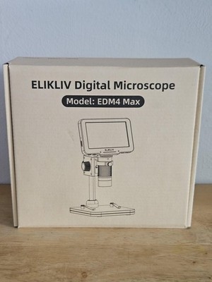 Elikliv EDM4 Max LCD Digital Microscope Coin PCB Inspection Camera New Open Box