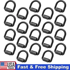4Pcs-20Pcs Heavy Duty 1/2" Weld-On Forged D Ring Flatbed Truck Trailer 12000 Lbs