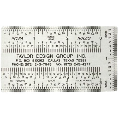 Incra Precision Pocket Rule - 3" x 2" PKTRUL03