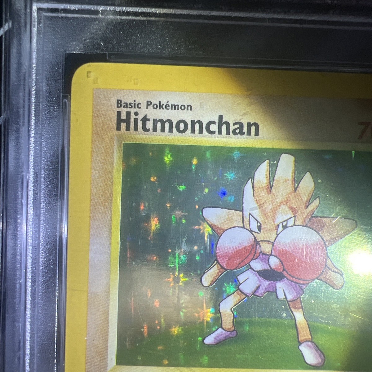 1999 Pokemon Game #7 Hitmonchan Holo Shadowless PSA 6 Vintage WOTC