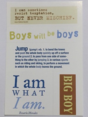 BOYS - Card Sticker Phrases | eBay