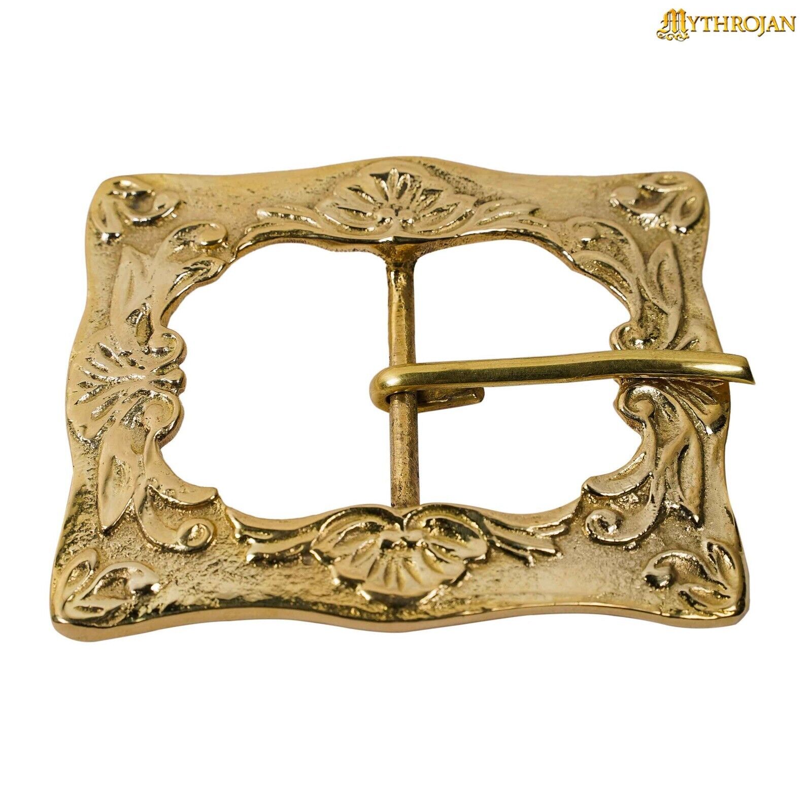 Solid Brass Pirate Belt Buckle: Ideal for LARP DIY Costume Cosplay 3.3x2.7 inch