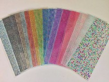 4x 3mm Self Adhesive Rhinestone Crystal Bling Gemstones 4 Sheets 1541 Pieces EA