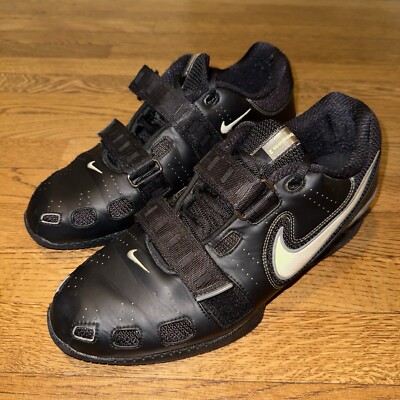 Nike Mens Romaleos 2 476927-010 Black Leather Weightlifting Shoes