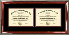 Double Certificate Frame Dual Diploma Frame Two College University Documents