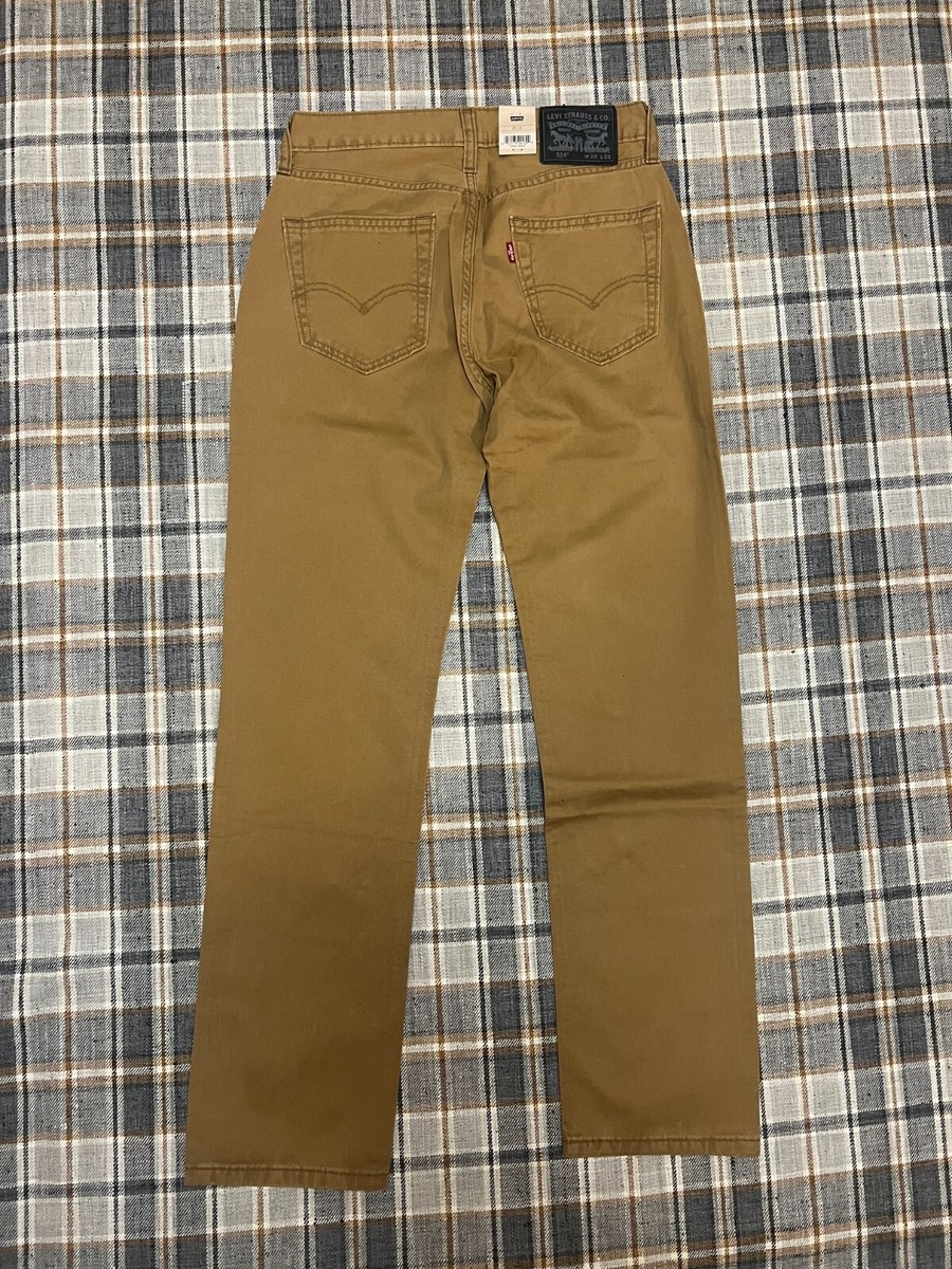 Men's Levi's 514 Straight Pants Soft Washed Twill - Brown 29 x 32