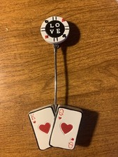 10 Love Heart Shape Wedding Party Table Name Number Card Holder Clip King Queen