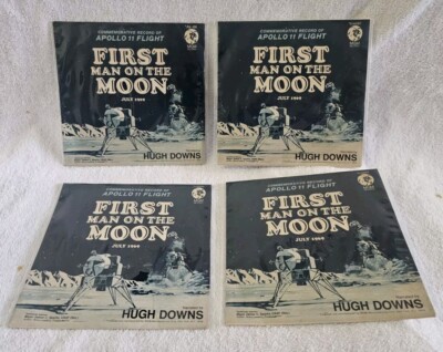 4 Commemorative Records of Apollo 11 Flight, First on Moon, July 1969 Hugh Downs