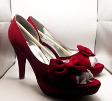 Michaelangelo Maribelle (Guava) Red Satin heels