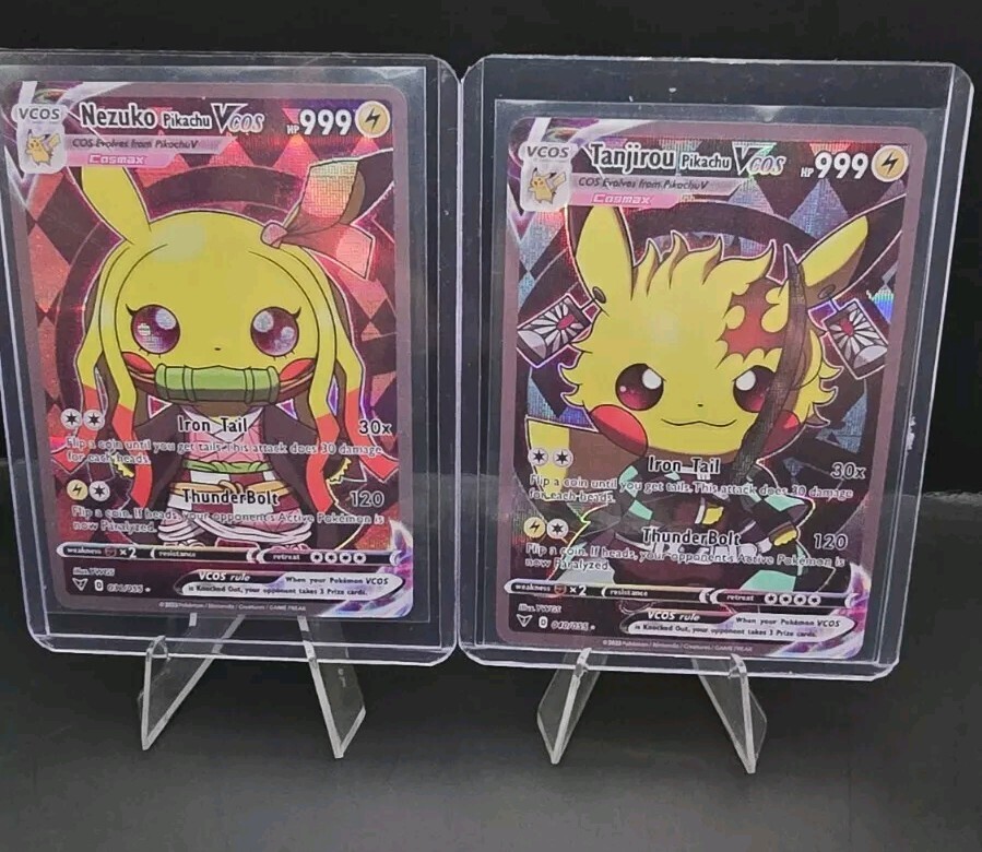 ピカチュウ VMAX Tanjirou & Nezuko 2枚セット Pokemon x Demon Slayer Nezuko And Tanjiro Pikachu Vcos Full