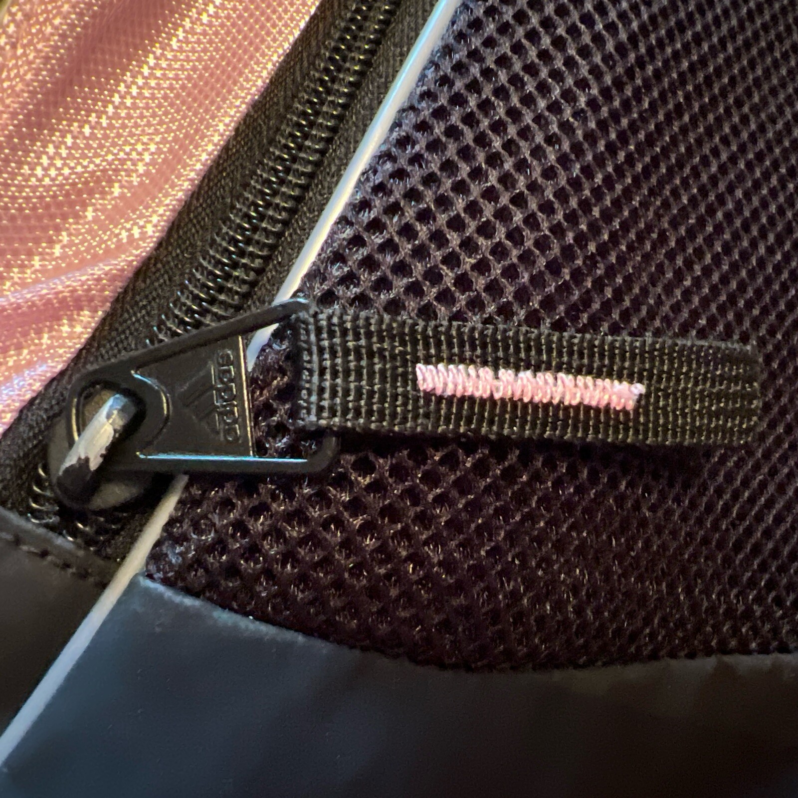 adidas Drawstring Backpack Pink, Black Large Zipp… - image 9