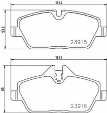Brembo P 06 091 brake pad set, disc brake for BMW