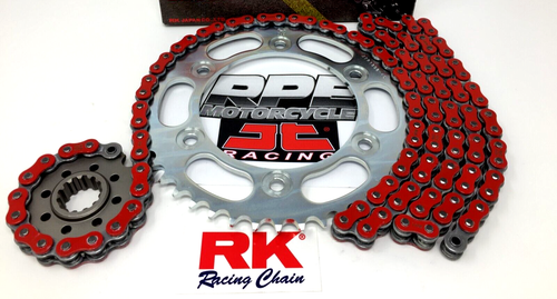 Red 2009-2017 Yamaha FZ6R RK ZXW 520 15/47 Quick Accel Chain and Sprockets Kit - Bild 1 von 3