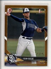 SEAN GUILBE 2018 BOWMAN DRAFT #BD-144 ROOKIE GOLD #43/50 AK2892