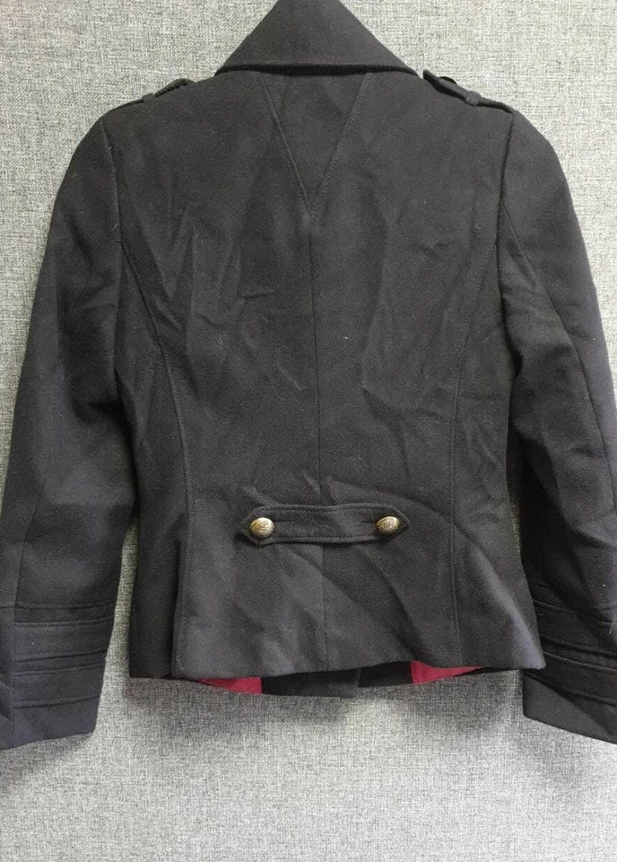 River Island Military Style Parade Jacket Navy UK 8 RRP £69.99 LN016 OO 14 - Image 4 of 4