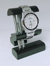 Schwarzer Uhrenhalter Uhrenständer Uhrenaufbewahrung Schmuckständer für eine Uhr