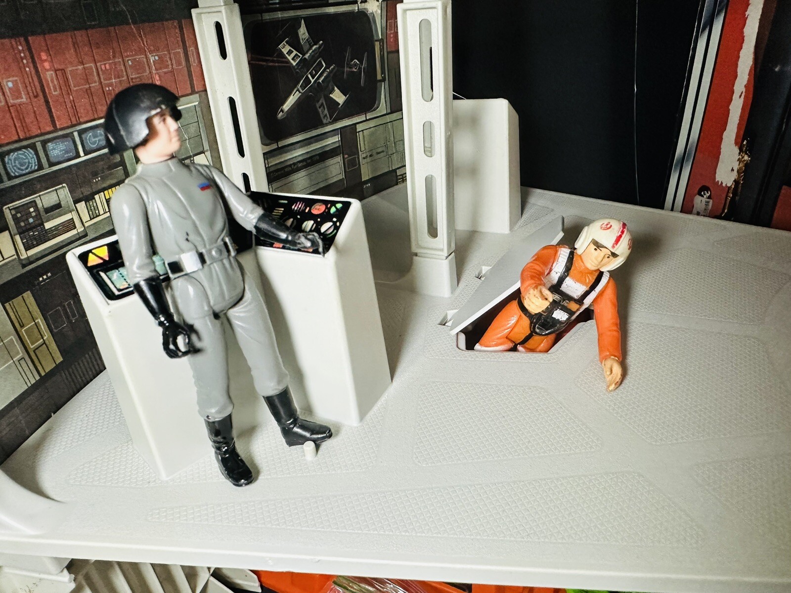 Star Wars Vintage Death Star Playset 1978 Kenner W/Box & Action Figures