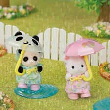 Sylvanian Families S-74 Good Friend Baby Set Rain Doll Calico Critters Japan