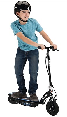 Razor E100 Glow Electric Scooter for Kids Age 8 and Up LED Light-Up Deck 8''