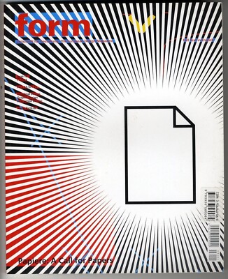 FORM 187 European Design, A Call For Papers, Graphic Art, Advertising, 2003