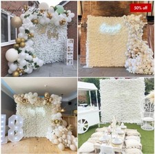 Rose Silk Flower Wall Backdrop H2.4m W2.4m
