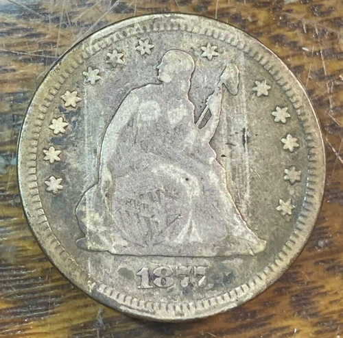 1877 Liberty Seated Quarter Nice Original VG/Fine CHRC