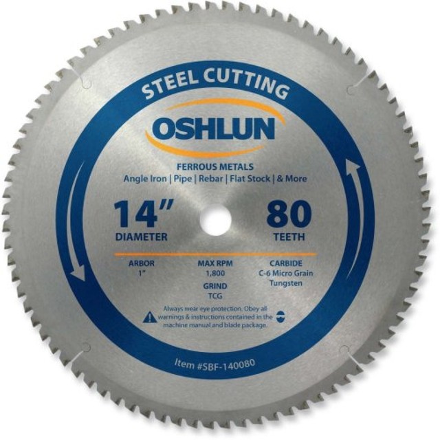 Ferrous Metal Cutting Circular Saw Blade 14 Inch 80 Tooth Pipe Mild