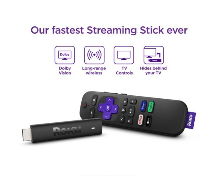 Roku Streaming Stick 4k Streaming Device 4k/hdr/dolby Vision With