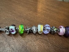 trollbeads bracelet with beads 8.5 long