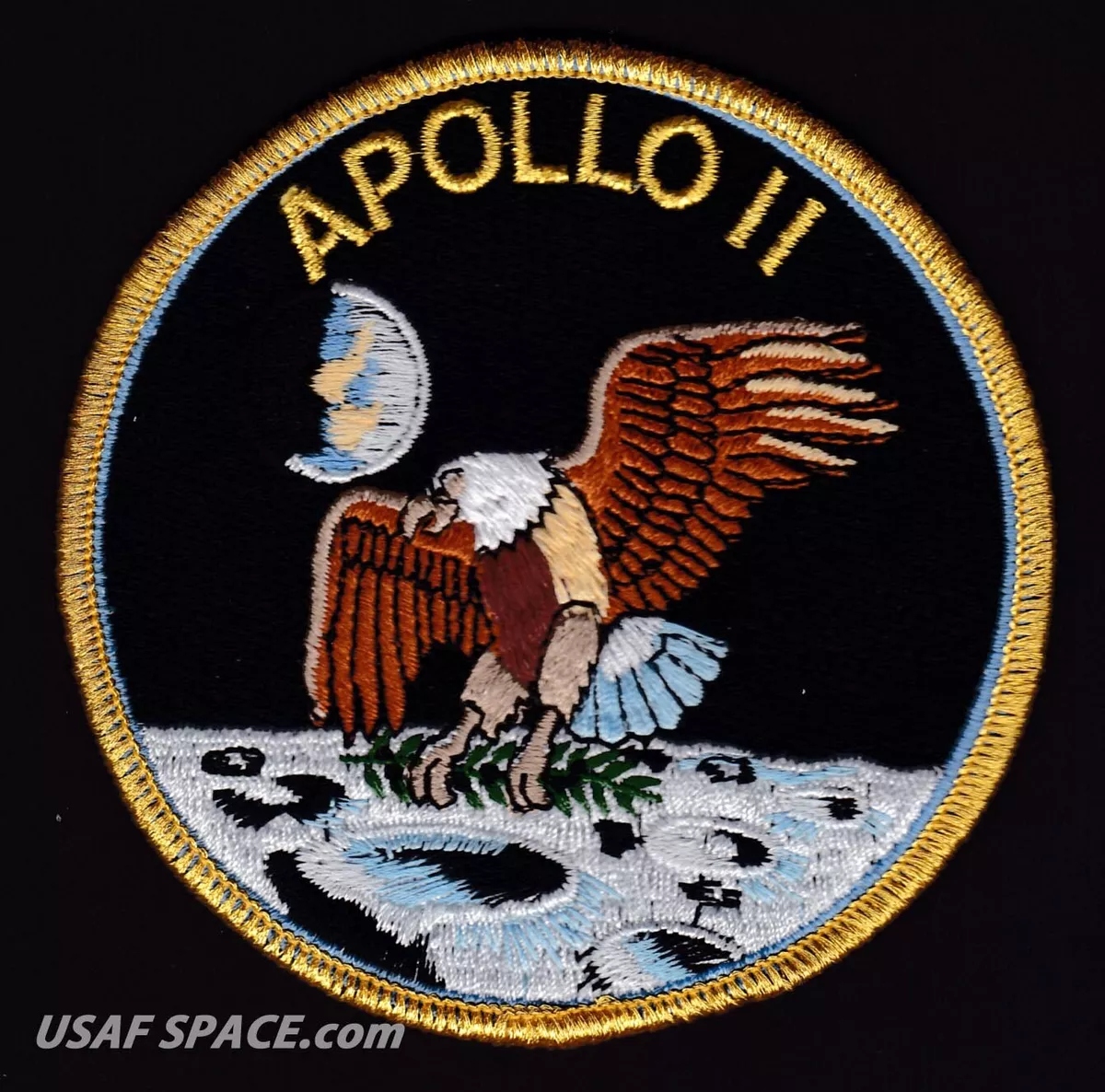 Authentic Apollo 11 AB Emblem Nasa SPACE Mission PATCH  Armstrong-Aldrin-Collins | eBay