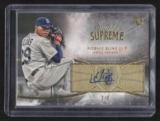 2014 Topps Supreme #SSU-RE Roenis Elias RC Auto #'d /5