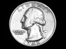 1948-S Washington Quarter --- Almost Uncirculated