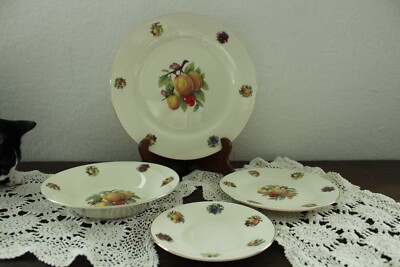 Formalities By Baum Bros Fruits Dinner Plate Cereal Bowl Salad Plate Set Of 3