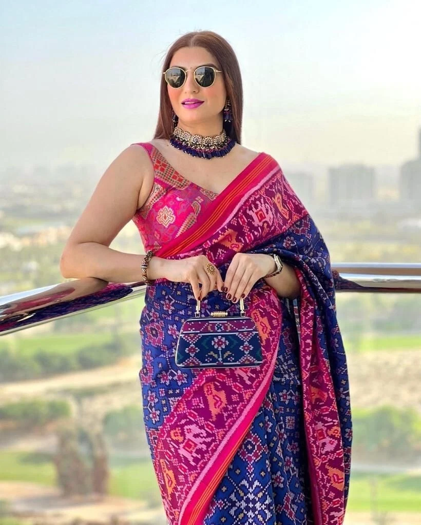 Bandhani party wear saree sale