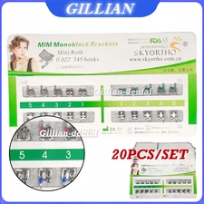 Dental Orthodontic Bracket MIM Monoblock Brackets Mini Roth 022 Slot 345 Hooks