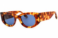 VICTORIA BECKHAM VB654S 222 Sunglasses Havana Frame Blue Lenses 50mm