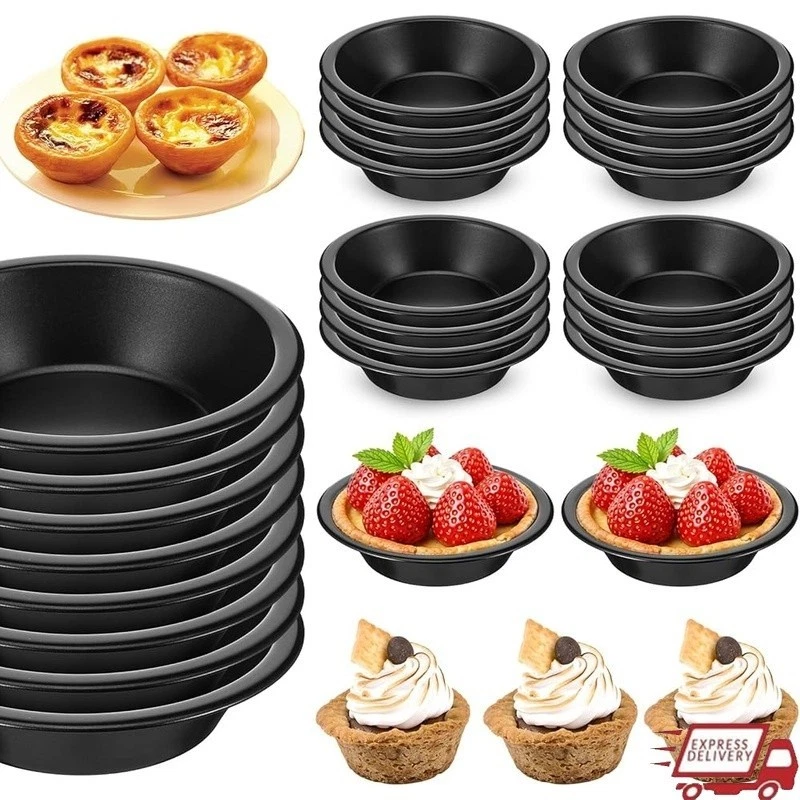 Mini Pie Tart Pans 16 Pieces Nonstick Carbon Steel Baking Mold Kitchen Cookware
