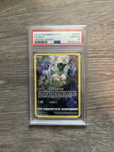 Pokemon Mew GG10/GG70 Crown Zenith Galarian Gallery PSA 10