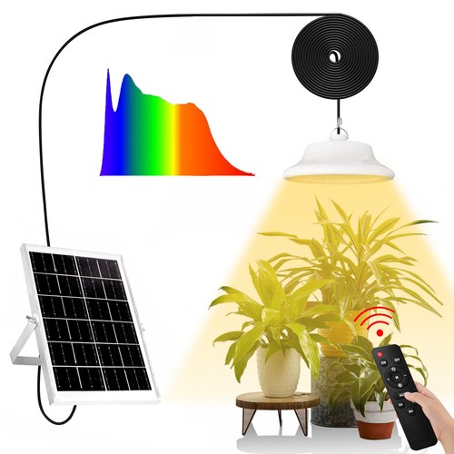 Solar Grow Light, Full Spectrum Grow Lights for Outdoor/Indoor Plants, Solar ... - Picture 1 of 9