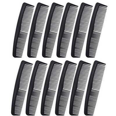 Favorict (12 Pack) Flexible Thin 5'' Pocket Hair Comb Beard & Mustache Combs