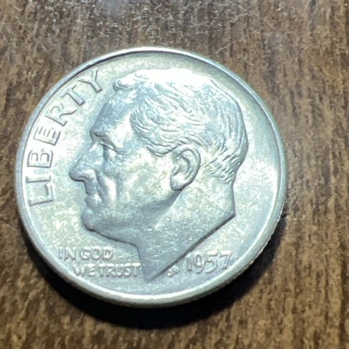 1957 Roosevelt Dime Actual Coin Look @My Items