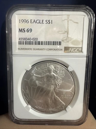 1996 United States Silver $1 Eagle MS 69 NGC
