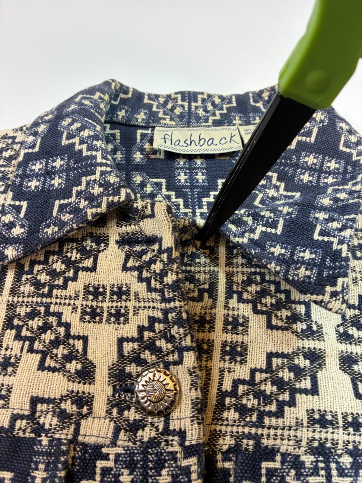 Flashback AZTEC TAPESTRY CROPPED JACKET Medium Na… - image 9