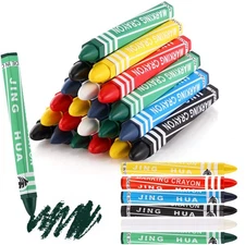 60 Pcs Industrial Lumber Crayons Bulk Wax Tire Marker Construction Marker for...