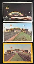 Cartolina lotto di 3 Oklahoma più grande del mondo McDonald's una spedita 1983 continenta