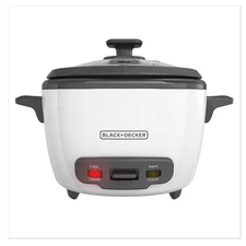 New BLACK+DECKER 16-Cup Rice Cooker and Food Steamer - White