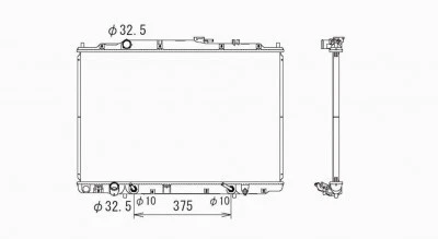 Radiador para 03-06 Acura MDX 3,5 L V6 automático fila única 19010-RDJ-A51 Foto 2 de 4