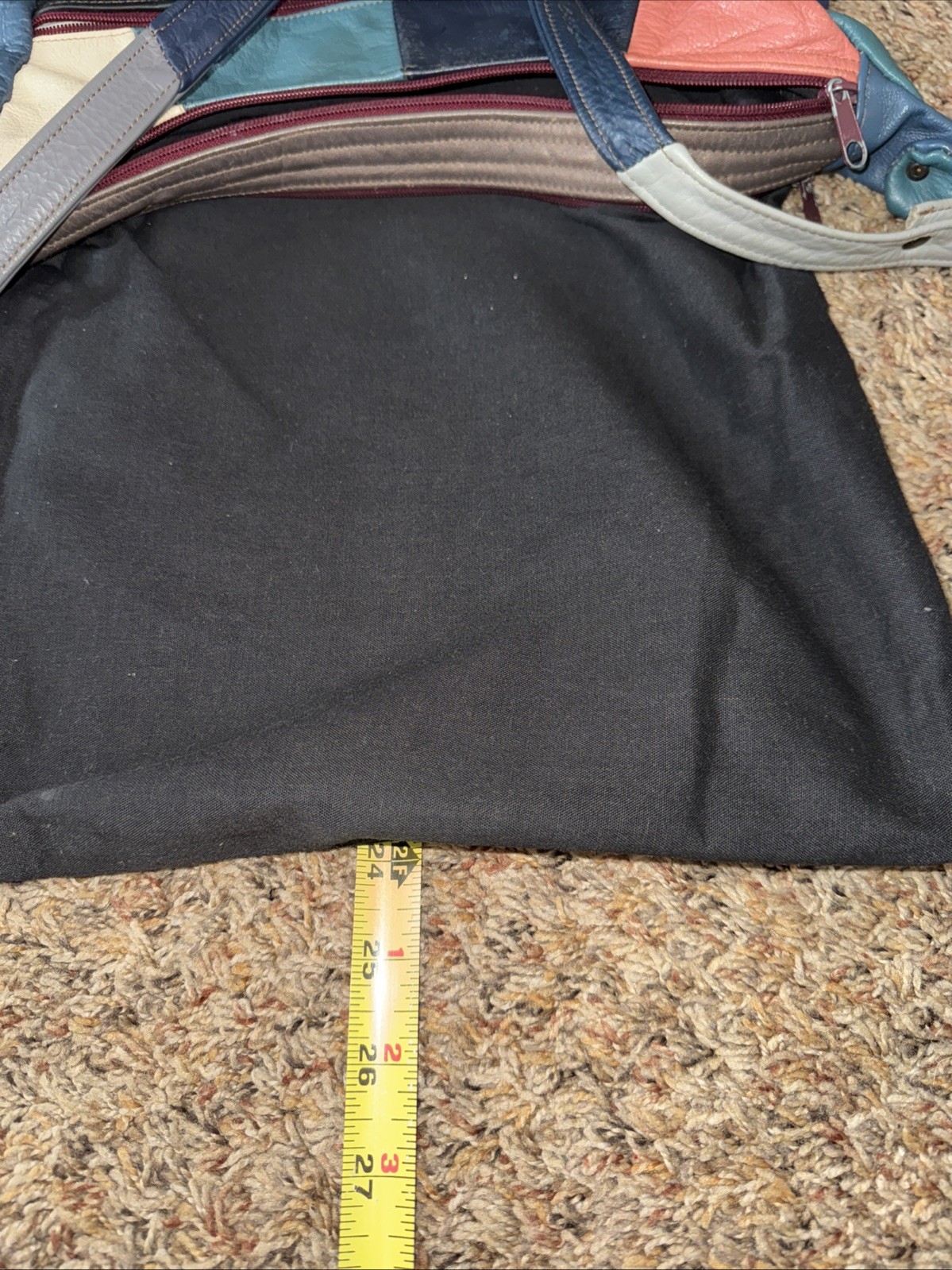 Leather patchwork purse - image 7